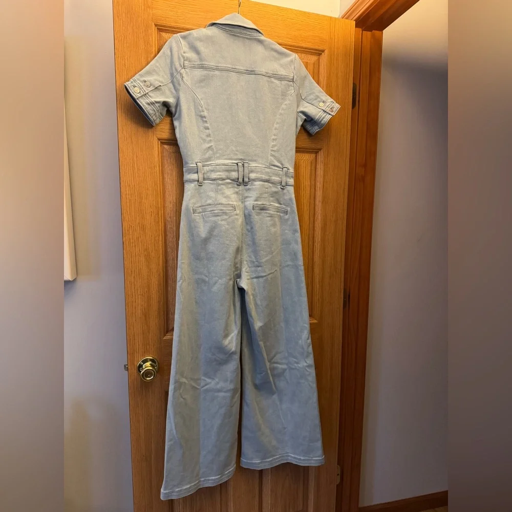 NWOT PAIGE Light Blue Denim Overalls size 4 - Picture 3 of 3